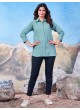 Sky Blue Cotton Readymade Shirt | Plain SHIRT VOL-3 2149