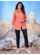 Orange Cotton Readymade Shirt | Plain SHIRT VOL-3 2150