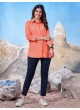 Orange Cotton Readymade Shirt | Plain SHIRT VOL-3 2150