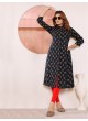 Blue Viscose Maslin Readymade Kurti | Digital Print STAR VOL-1 5112 Blue Viscose Maslin Readymade Kurti | Digital Print STAR VOL-1 5112