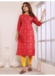 Rani Pink Viscose Kurti | Digital Print STAR VOL-3 5119