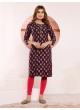 Brown Viscose Maslin Readymade Kurti | Digital Print Surbhi VOL-1 5122 Brown Viscose Maslin Readymade Kurti | Digital Print Surbhi VOL-1 5122