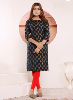 Wine Viscose Maslin Readymade Kurti | Digital Print SURBHI VOL-1 5123