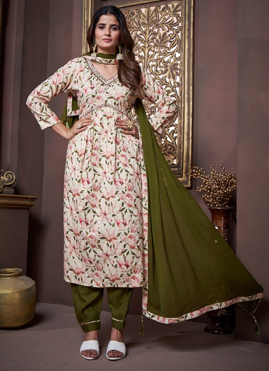 Mehendi Multicolor Rayon Alia Cut Readymade Salwar Kameez Afgani Alia Vol-1 2226 Mehendi Multicolor Rayon Alia Cut Readymade Salwar Kameez Afgani Alia Vol-1 2226