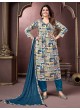 Teal Blue Multicolor Rayon Alia Cut Readymade Salwar Kameez Afgani Alia Vol-1 2227 Teal Blue Multicolor Rayon Alia Cut Readymade Salwar Kameez Afgani Alia Vol-1 2227