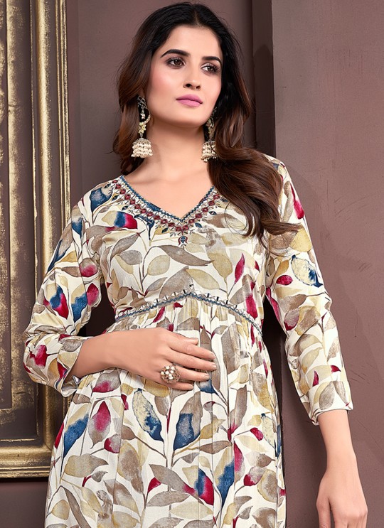 Red Multicolor Rayon Alia Cut Readymade Salwar Kameez Afgani Alia Vol-1 2228