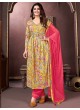 Mustard Dark Pink Rayon Alia Cut Readymade Salwar Kameez, Afgani Alia Vol-2 2230 Mustard Dark Pink Rayon Alia Cut Readymade Salwar Kameez, Afgani Alia Vol-2 2230