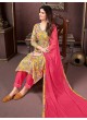 Mustard Dark Pink Rayon Alia Cut Readymade Salwar Kameez, Afgani Alia Vol-2 2230 Mustard Dark Pink Rayon Alia Cut Readymade Salwar Kameez, Afgani Alia Vol-2 2230