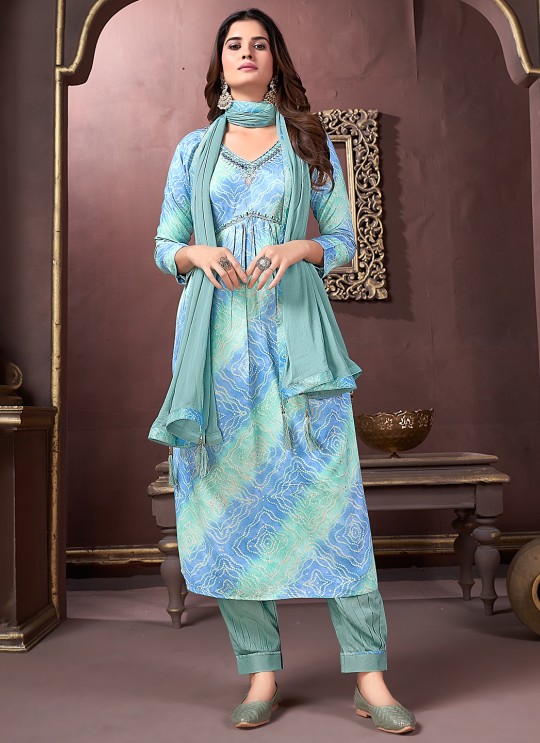 Sky Blue Rayon Alia Cut Readymade Salwar Kameez, Afgani Alia Vol-2 2231 Sky Blue Rayon Alia Cut Readymade Salwar Kameez, Afgani Alia Vol-2 2231