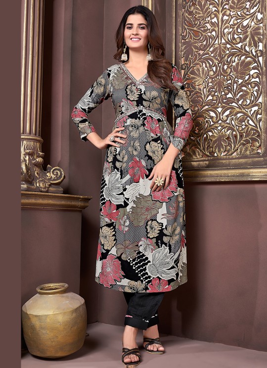 Black Rayon Alia Cut Readymade Salwar Kameez Afgani Alia Vol-3 2234 Black Rayon Alia Cut Readymade Salwar Kameez Afgani Alia Vol-3 2234