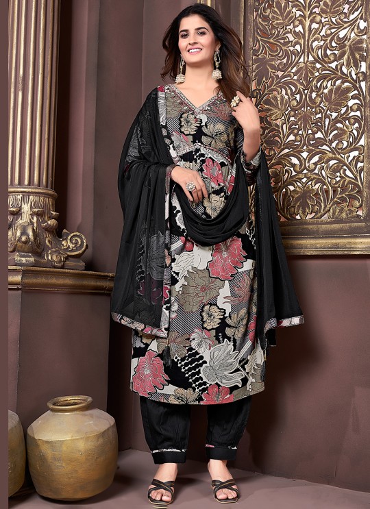 Black Rayon Alia Cut Readymade Salwar Kameez Afgani Alia Vol-3 2234 Black Rayon Alia Cut Readymade Salwar Kameez Afgani Alia Vol-3 2234