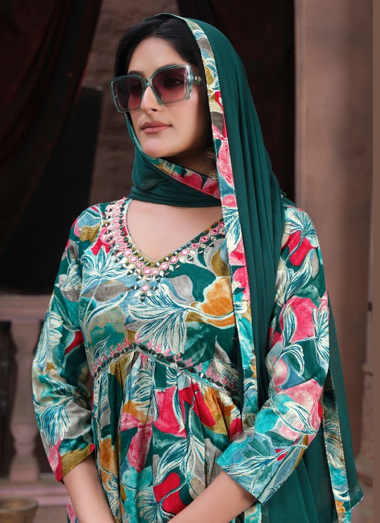 Green Rayon Alia Cut Readymade Salwar Kameez Alia Vol-2 2223 Green Rayon Alia Cut Readymade Salwar Kameez Alia Vol-2 2223