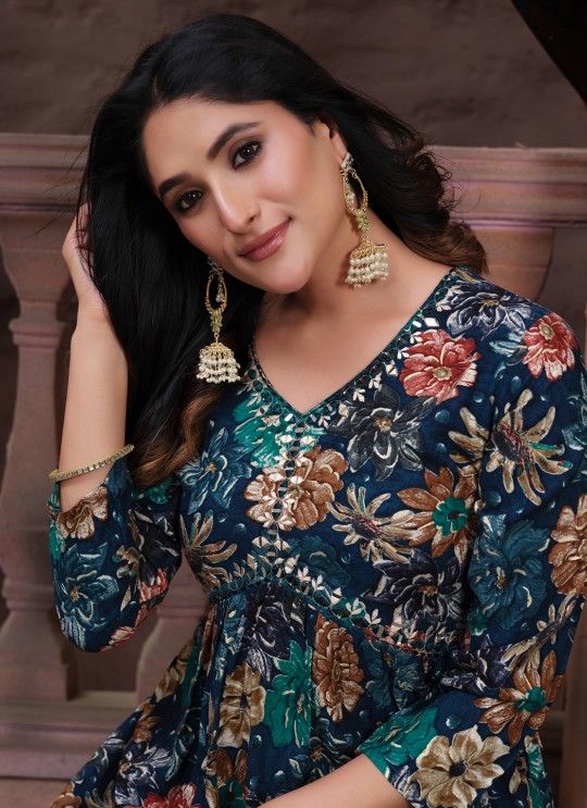 Aqua Blue Rayon Alia Cut Readymade Salwar Kameez Alia Vol-2 2224 Aqua Blue Rayon Alia Cut Readymade Salwar Kameez Alia Vol-2 2224