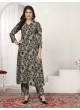Black Chanderi Readymade Co-ord Set | Digital Print WONDOR VOL-1 858 Black Chanderi Readymade Co-ord Set | Digital Print WONDOR VOL-1 858
