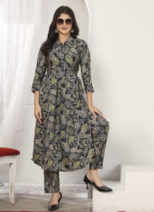 Black Riyon Readymade Co-ord Set | Digital Print WONDOR VOL-2 860 Black Riyon Readymade Co-ord Set | Digital Print WONDOR VOL-2 860