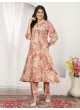 Peach Chanderi Readymade Co-ord Set | Digital Print WONDOR VOL-2 861 Peach Chanderi Readymade Co-ord Set | Digital Print WONDOR VOL-2 861
