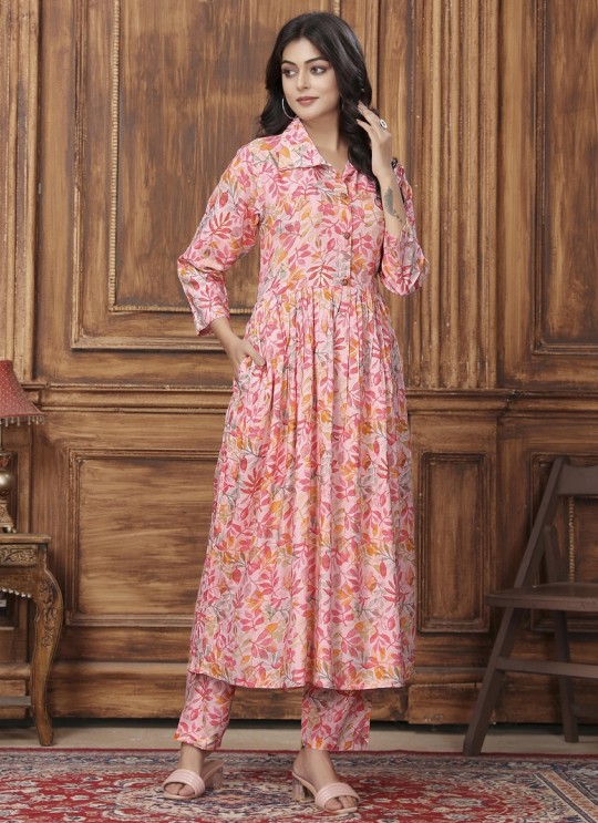 Light Pink Rayon Readymade Co-ord Set | Digital Print WOW VOL-2 851 Light Pink Rayon Readymade Co-ord Set | Digital Print WOW VOL-2 851
