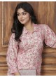 Beige & Pink Rayon Readymade Co-ord Set | Digital Print WOW VOL-2 854 Beige & Pink Rayon Readymade Co-ord Set | Digital Print WOW VOL-2 854