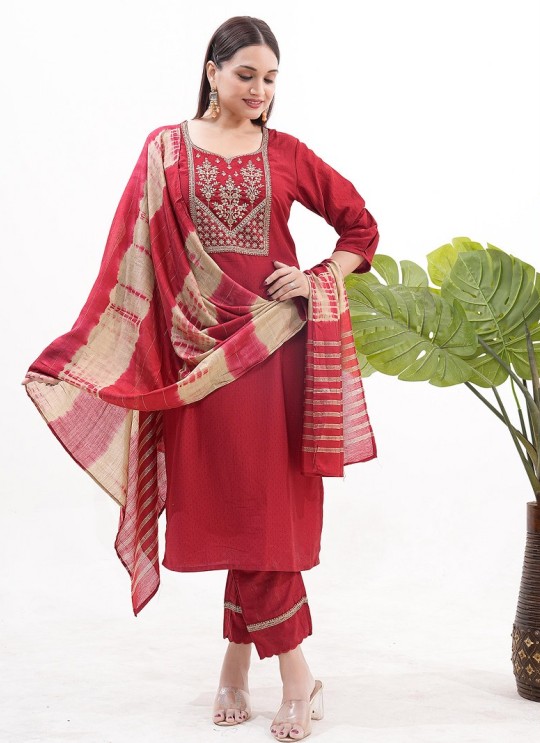 Maroon Silk Readymade Salwar Kameez | Heavy Sequence Embroidery YARA VOL-1 9007 Maroon Silk Readymade Salwar Kameez | Heavy Sequence Embroidery YARA VOL-1 9007