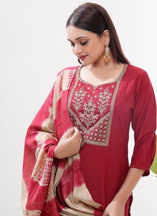 Maroon Silk Readymade Salwar Kameez | Heavy Sequence Embroidery YARA VOL-1 9007 Maroon Silk Readymade Salwar Kameez | Heavy Sequence Embroidery YARA VOL-1 9007