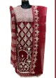 Maroon Super Net Embroidered Pakistani Suit SC/019128