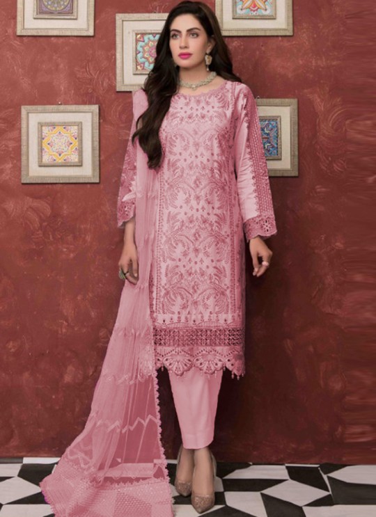 Pink Georgette Embroidered Pakistani Salwar Kameez SC/019557