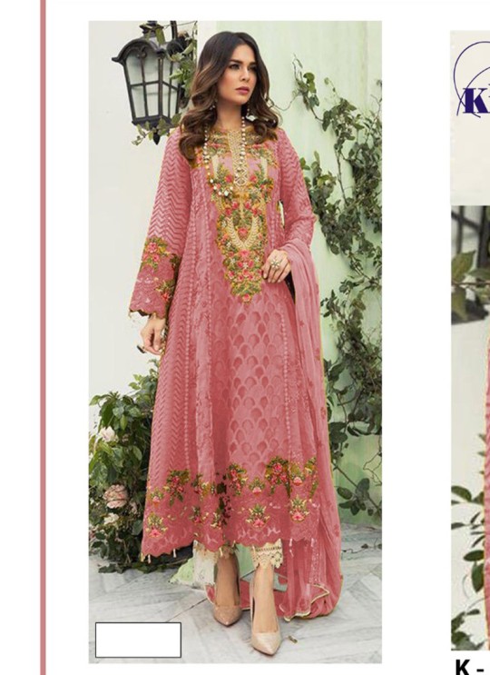 Light Pink Georgette Embroidered Pakistani Salwar Kameez SC/019390