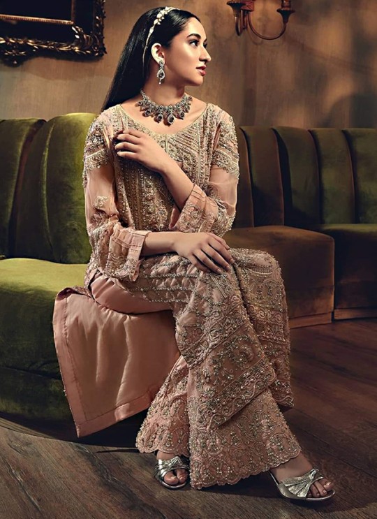 Pink Georgette Embroidered Pakistani Shalwar SC/019503 Pink Georgette Embroidered Pakistani Shalwar SC/019503