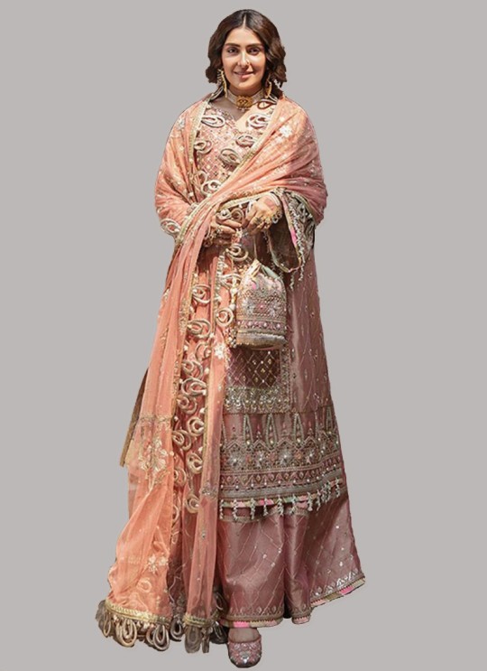 Pink Organza Embroidered Pakistani Suit SC/019526