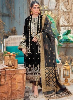 Black Georgette Embroidered Pakistani Suit SC/019583