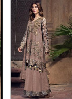 Brown Georgette Embroidered Pakistani Shalwar SC/019069