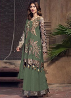 Sea Green Georgette Embroidered Pakistani Salwar Kameez SC/019538