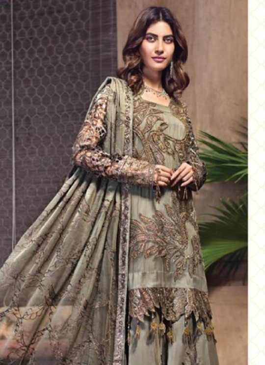 Jannat Attraction 11002 Colours BY Kilruba 11002 Grey Designer Pakistani Shalvar Kameez SC/016740