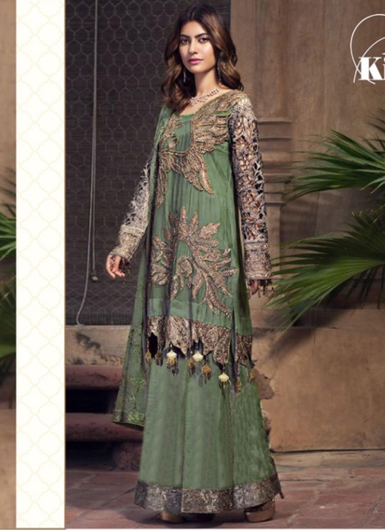Jannat Attraction 11002 Colours BY Kilruba 11002B Green Designer Pakistani Shalvar Kameez SC/017690