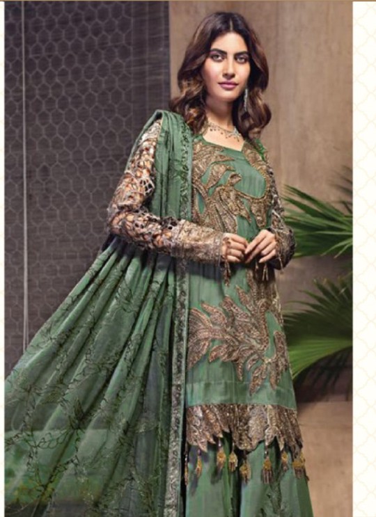 Jannat Attraction 11002 Colours BY Kilruba 11002B Green Designer Pakistani Shalvar Kameez SC/017690
