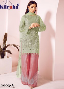 Green Eid Wear Pakistani Suit Jannat Freesia 12003 Colours 12003A By Kilruba SC/018068