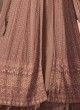 122 Colours By Kilruba Georgette Rose Gold Embroidered Skirt Kameez 122 Colours By Kilruba Georgette Rose Gold Embroidered Skirt Kameez