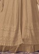 122-3 Colours By Kilruba Georgette Beige Embroidered Skirt Kameez