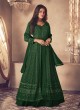 122J Colours By Kilruba Georgette Green Embroidered Skirt Kameez 122J Colours By Kilruba Georgette Green Embroidered Skirt Kameez