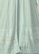122L Colours By Kilruba Georgette Sky Blue Embroidered Skirt Kameez