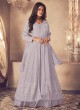 122M Colours By Kilruba Georgette Purple Embroidered Skirt Kameez