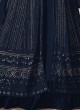 122Q Colours By Kilruba Georgette Blue Embroidered Skirt Kameez