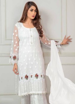 Jannat Formal Collection Vol 2 By Kilruba 22001 White Net Pakistani Suit For Eid 2021 SC/017294