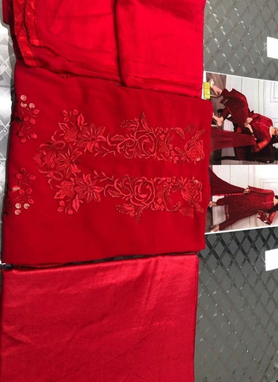 Jannat Formal Collection Vol 2 By Kilruba 22002 Red Georgette Pakistani Suit For Eid 2021 SC/017295