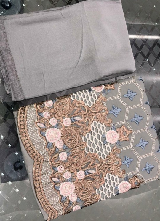 Jannat Formal Collection Vol 2 By Kilruba 22003 Grey Georgette Pakistani Suit For Eid 2021 SC/017296 Jannat Formal Collection Vol 2 By Kilruba 22003 Grey Georgette Pakistani Suit For Eid 2021 SC/017296