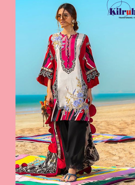 Muzlin Lawn Collection 2020 By Kilruba 21002 Pure Cotton Pakistani Suit In Multicolor