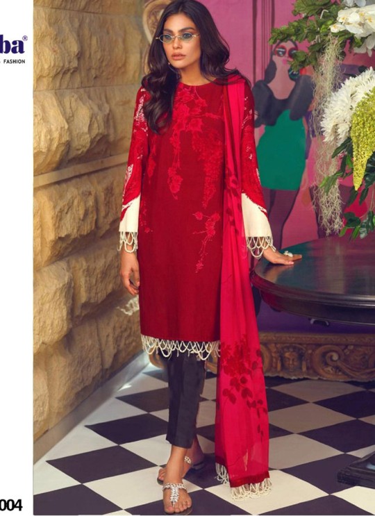 Muzlin Lawn Collection 2020 By Kilruba 21004 Pure Cotton Pakistani Suit In Red