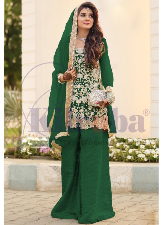 Kilruba 65 Colours Vol 1 Green Net  Pakistani Suit Kilruba k-65 G GREEN