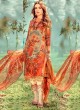 Orange Pure Cotton Pakistani Designer Suit Riwayat By Kilruba SC018459