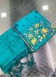 Teal Blue Pure Cotton  Pant Style Suit Naye Rang By Kilruba SC018445